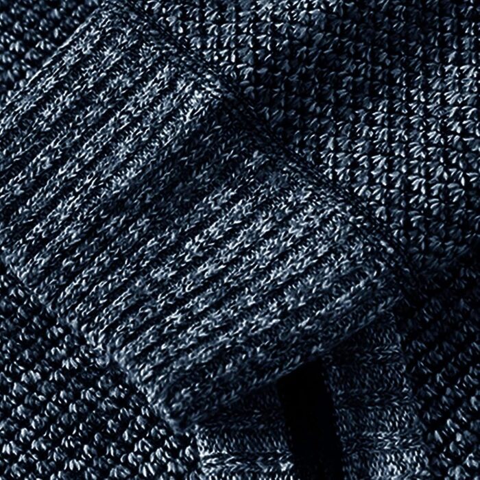 Кардиган чоловічий з кишенями, чоловіча в'язана куртка на блискавці, світшот без капюшона, пуловер-куртка однотонний флісовий кардиган, чоловічий пуловер, осінній кардиган для брюк (M, Синій)