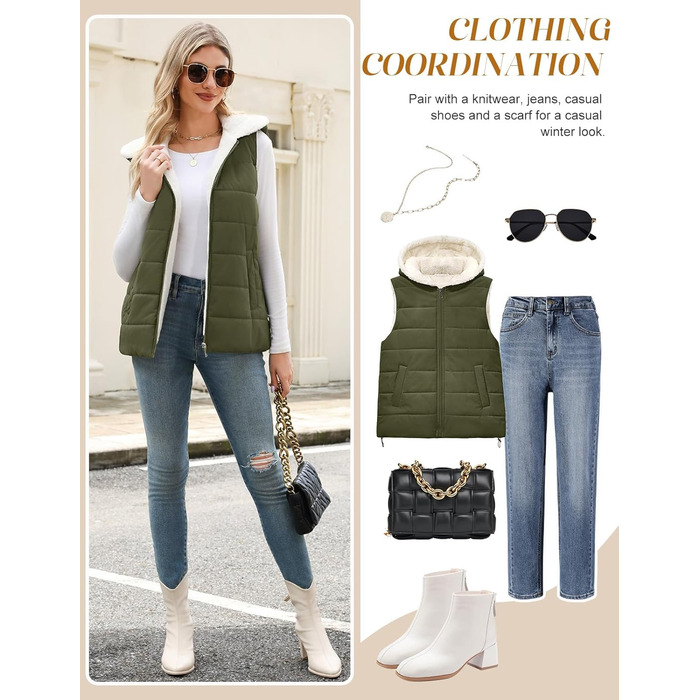 Флісова жилетка CTOP з капюшоном для осені та зими, армійського кольору, розмір L