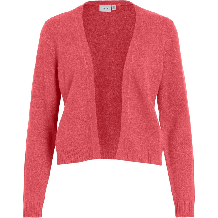 Кардиган Vila Daen Viril короткий з довгим рукавом, трикотажний, колір Rose Of Sharon (XXL)