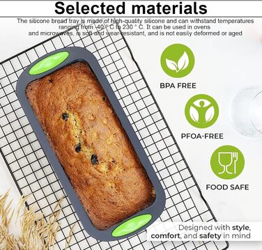 Форма для випічки хліба Toastbrot (2 шт) вуглецева сталь, чорний та рожево-золотий, для хліба, кексів та випічки з отворами для вентиляції