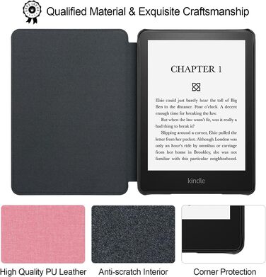 Чохол для Kindle Paperwhite 11th Gen (M2L3EK/M2L4EK) – рожевий, Kunstleder, Auto Sleep/Wake