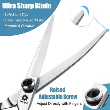 Ножиці для собак Dream Reach 6.5 дюймів, професійні, з нержавіючої сталі 440C, для грумінгу, в подарунковій коробці