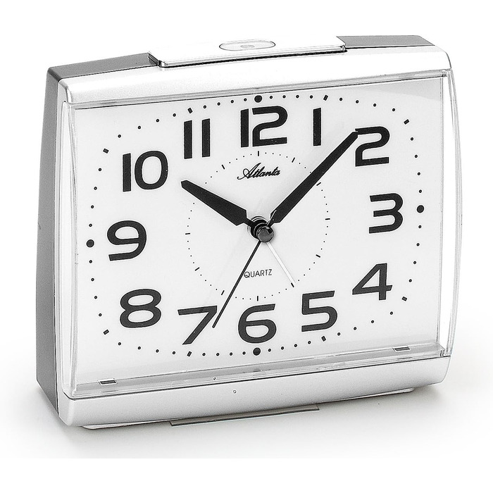 Atlanta Large Alarm Clock with Automatic Night Light Sensor Quartz Analog - 1919-19