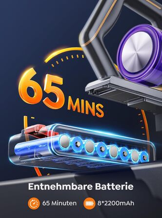 Бездротовий акумуляторний пилосос INTETURE 50KPa, 600W, 65 хвилин роботи, з док-станцією, автоматичний режим, сенсорний екран, антизаплутана щітка, для будь-яких поверхонь