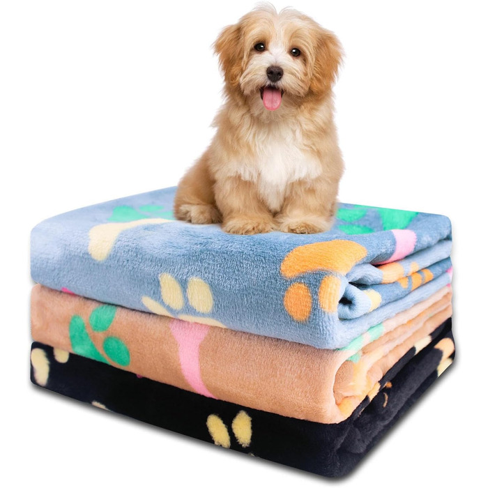 М'який плед для кота та собаки, 5 шт., 76x52 см, чорний+синій+коричневий+рожевий+білий