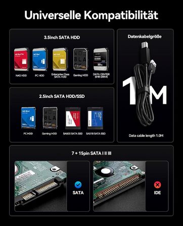 Зовнішня док-станція ORICO USB 3.0 SATA для HDD/SSD 2.5