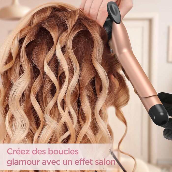 Локкенстаб BESTOPE MIX 25 мм: великі локони, швидкий нагрів, точне регулювання температури, рукавичка в комплекті