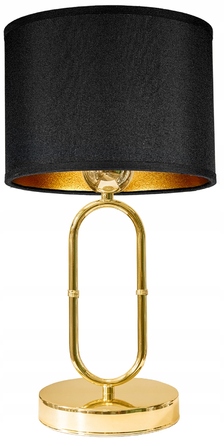 Настільна лампа Glimex сучасна, чорно-жовта, 60 Вт