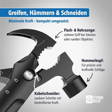 Мультитул 12 в 1: мультиінструмент з нержавіючою сталею, плоскогубцями, викрутками, ножем та пилкою – ідеальний для кемпінгу, відпочинку на природі та майстерні – подарунок для чоловіків