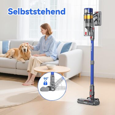 Бездротовий пилосос Sulean 580W з акумулятором, 70 хв роботи, 48000Pa, Smart Display, 1.6L, антинамотування, для твердих поверхонь, килимів, шерсті тварин