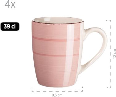 MÄSER Bel Tempo II: Набір посуду вінтажний, 16 предметів (для 4 осіб), ручне розпису, кераміка, зелено-блакитний