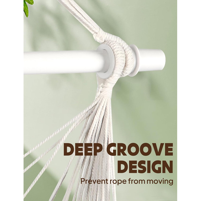 Підвісне крісло-гойдалка Chihee для саду, тераси, дому. Бавовняна гамака 130x100 см, темно-сіра. Комфорт та довговічність.