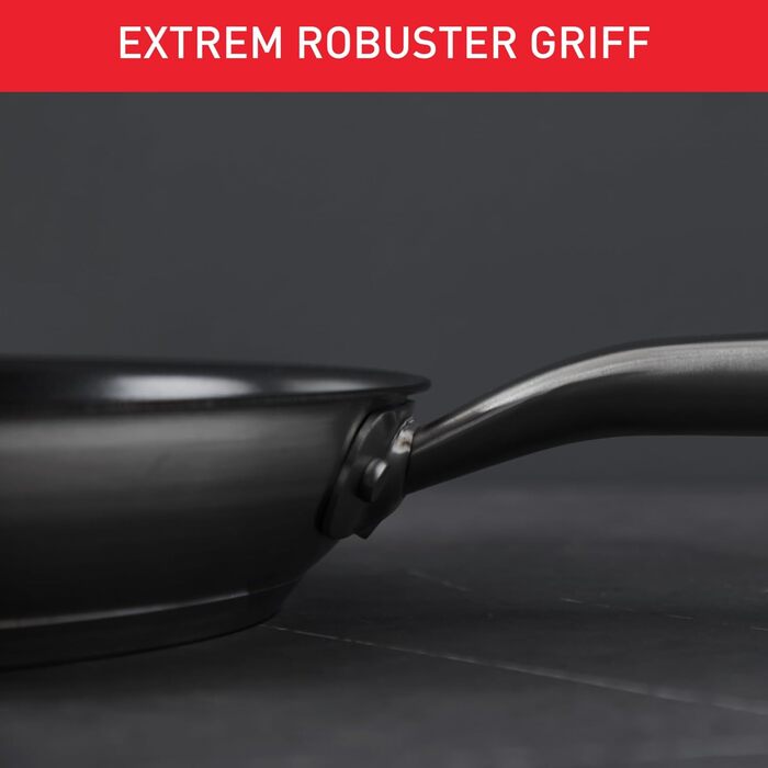 Сковорода Tefal Virtuoso 28 см з нержавіючої сталі, індукційна, довговічна, з ергономічною ручкою - E49206