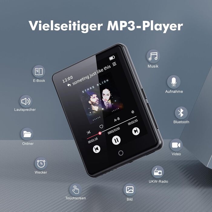 Дитячий MP3-плеєр з Bluetooth 5.3 та динаміком, 2.8