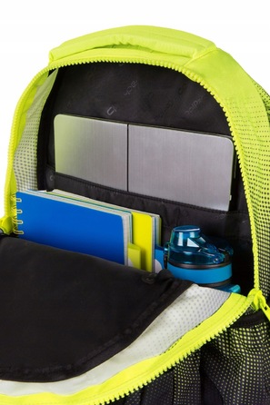 Багатовідсіковий шкільний рюкзак CoolPack, чорний з жовтими та золотистими акцентами, 21 л