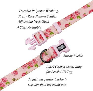 Нашийник та поводок для собак Комбі-ет, леопардовий принт, поліестер, 150 см, повід з панде, для маленьких собак (колір коричневий леопард), набір (рожевий, з розами)