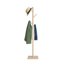 Relaxdays Bamboo Coat Rack with 8 Hooks