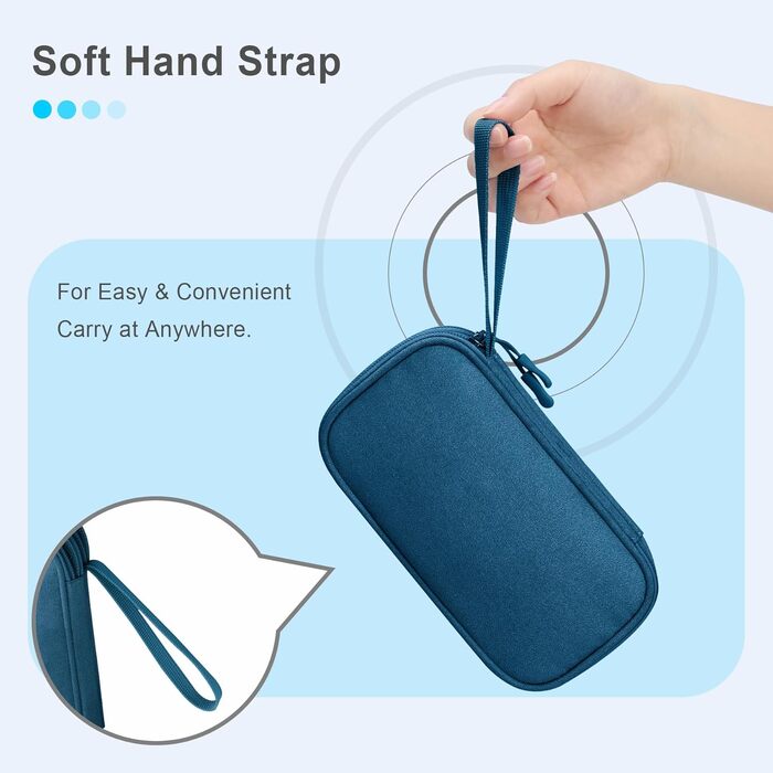 Органайзер для аксесуарів Lacdo: чохол-сумка для флеш-накопичувачів, кабелів, USB-накопичувачів (зелений, M)