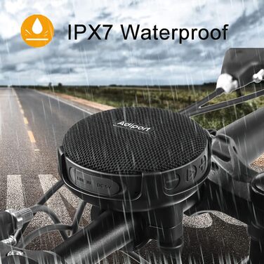 Adiport Bluetooth-колонка для велосипеда, BT 5.0, покращений бас, гучний звук, 10 годин роботи, водонепроникна IPX7, ударостійка, для вуличних поїздок