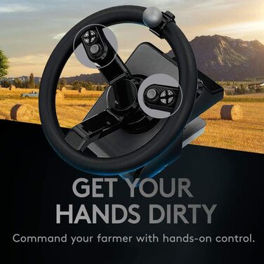Контролер Saitek Farm Sim від Logitech G для Farming Simulator: кермо, панель керування, педалі газу та гальма, 900° оберт, 38+ кнопок, USB, PC/Mac - Чорний