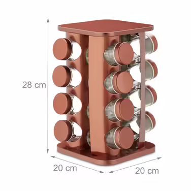 Relaxdays Spice Carousel with 16 Jars