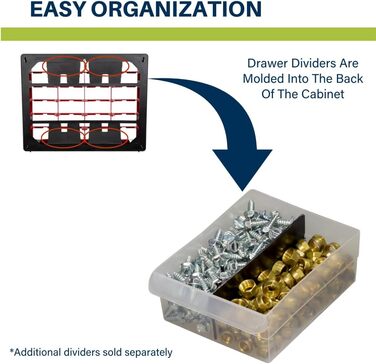 Akro-Mils 10124 Plastic Parts Storage Box with 24 Drawers, 20