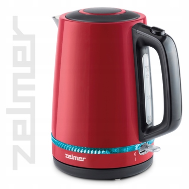 Електричний чайник Zelmer ZCK7921R, 2200 Вт, 1,7 л, червоний