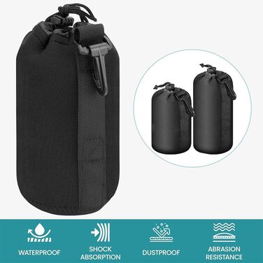 Водонепроникні захисні сумки для об'єктивів камери (2шт, M/L)