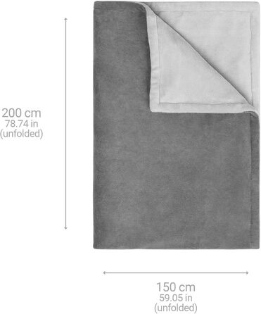 Електрична ковдра Medisana HB 675 Kuschelheizdecke XXL: тепла та затишна, 200x150 см, 4 режими, автовимкнення, сіра/темно-сіра