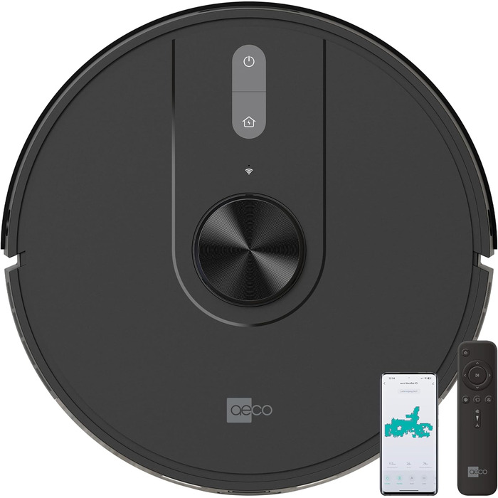 Робот-пилосос Aeco X5 VacuBot з функцією миття підлоги. Потужність всмоктування 5000Pa, лазерна навігація, час роботи до 160 хвилин, керування через додаток та пультом. Ідеально для шерсті тварин, килимів та твердих підлог.