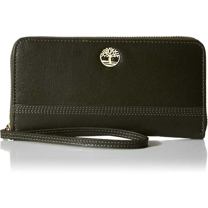 Timberland Women's Leather RFID Zip Around Wallet Clutch with Wristlet Strap