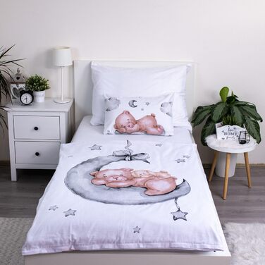 Комплект постільної білизни для дитячого ліжечка Jerry Fabrics, ведмедик, 100 x 135 см, 100% бавовна, білий