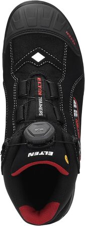 Робочі черевики ELTEN Sander XXT Pro BOA ESD S3S: текстильні, спортивні, з пластиковою захисною капами (легші за сталеві), чорні, 43 EU (для жінок та чоловіків)