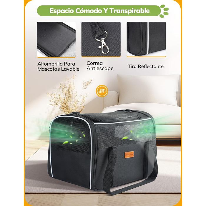 Транспортна переноска для котів та цуценят Morpilot до 5 кг, сіра, велика, для подорожей та до ветеринара