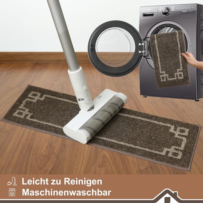 Килимок для сходин BEQHAUSE, 15 шт., самоклеючий, для дітей, літніх людей та домашніх тварин, 100% поліестер, TPE-підкладка, 22x70 см, коричневий