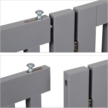 Захисне ворота для собак Relaxdays: сіре, самостійне, з дверцятами, 70x207 см, складне, на ніжках