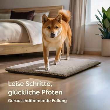 Самогріюча підстилка для собак, 90x60 см, знімний водонепроникний чохол, м'яка та тепла, з антиковзаючою основою (колір: коричневий)