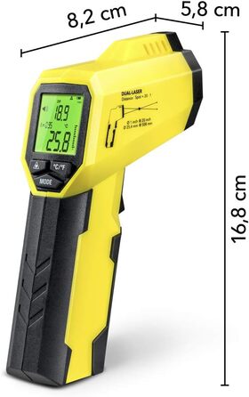 Інфрачервоний термометр Trotec BP25 – лазерний пірометр з визначенням точки роси, діапазон вимірювання -50°C до +260°C