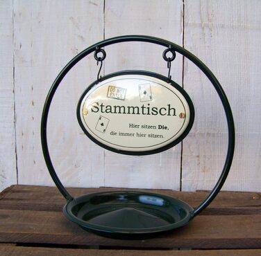 Unknown Round Table Stand, Enamel with Ashtray