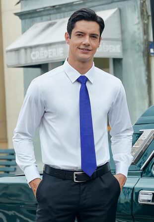 Чоловіча краватка та хустинка HISDERN для весілля, блакитний колір, комплект з запонками