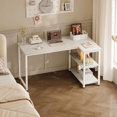 Кутовий стіл Coleshome, 120 x 70 x 75,7 см, білий