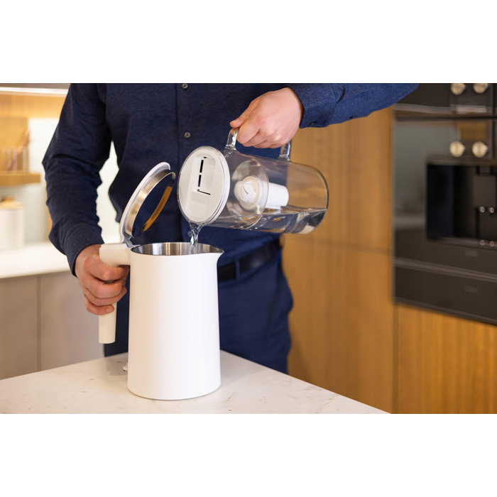Скляний фільтр-кувшин Wessper D2 BOROSILICATE 3 л, білий + 6 фільтрів