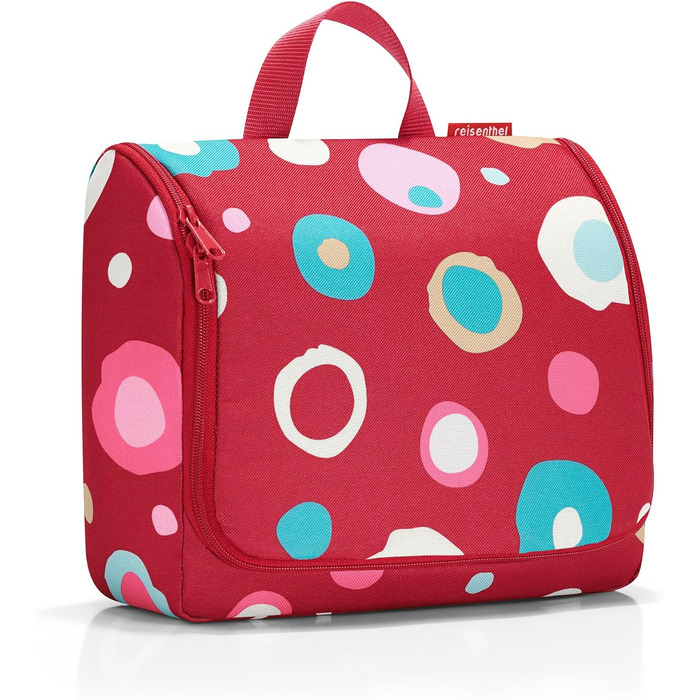 Косметичка reisenthel Toiletbag XL у горошок, рожева, великий розмір