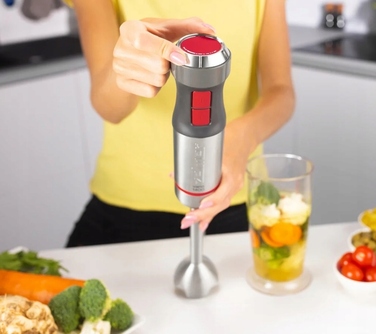 Погружний блендер Zelmer ZHB4650, 1400 Вт, сріблястий/сірий