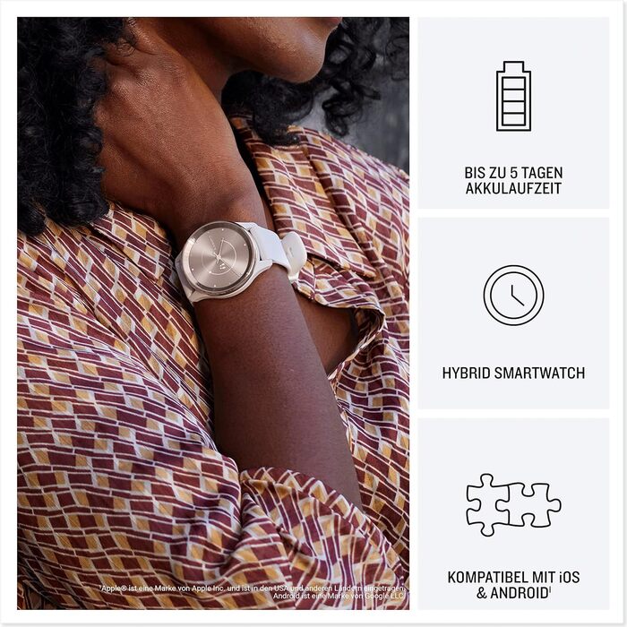 Garmin vívomove Trend – гібридний смарт-годинник з аналоговими стрілками та сенсорним дисплеєм, фітнес-функціями, аналізом сну, GarminPay, сповіщеннями та до 5 днів роботи від акумулятора (Trend, кремове золото)