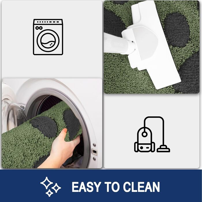 Килимок для підлоги FCSDETAIL 50x80 см, водонепроникний, зносостійкий, для дому, від бруду та вологи, для собак, вхід, зелений