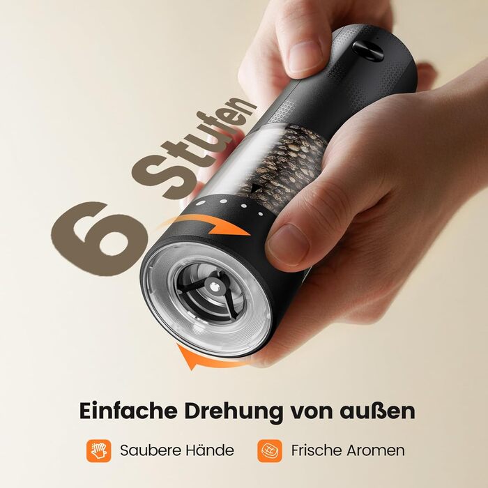 Електричні мельниці для солі та перцю 2 шт. з USB-C зарядкою, регулюванням помелу, LED-підсвічуванням, керамічним жорном та стійкою підставкою – чорний та білий