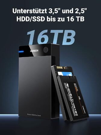Зовнішній корпус для жорсткого диска UGREEN USB 3.0 UASP 3.5 дюйма для HDD/SSD