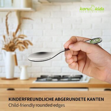 Набір дитячого столового прибору Koru Kids® Kinderbesteck (4 шт.) з нержавіючої сталі, для дітей від 3 років