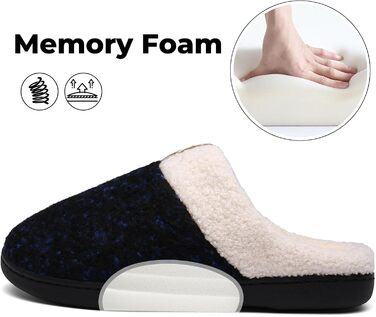 Тапочки зимові Mishansha для чоловіків та жінок, утеплені, з пам'яттю, плюшеві, блакитні, 42/43 EU
